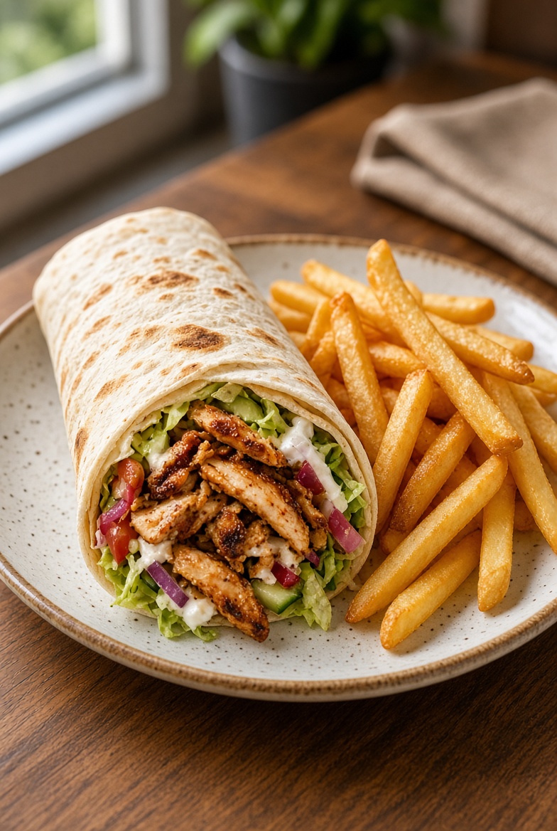 Großes Dürüm-Shawarma